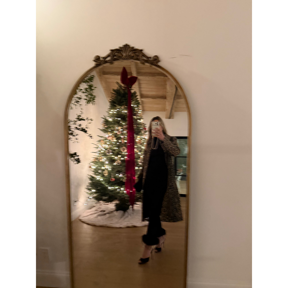 Zara FLARE PANTS WITH FAUX FUR HEM in Black - Picture 4 of 4